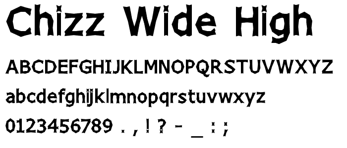Chizz Wide High font